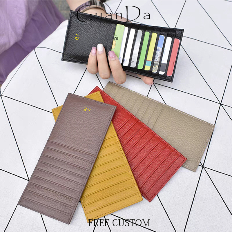 Index Card Holder - Custom Name Slim Long Card Holder
