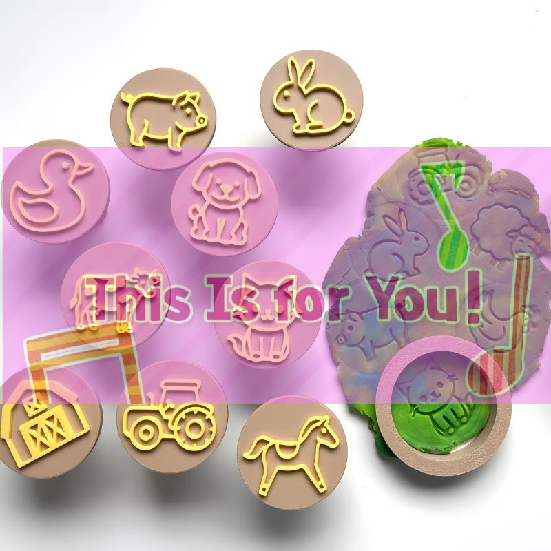 Wax Seal Stamp Set - 12pcs Clay Mold Set Animal Clay