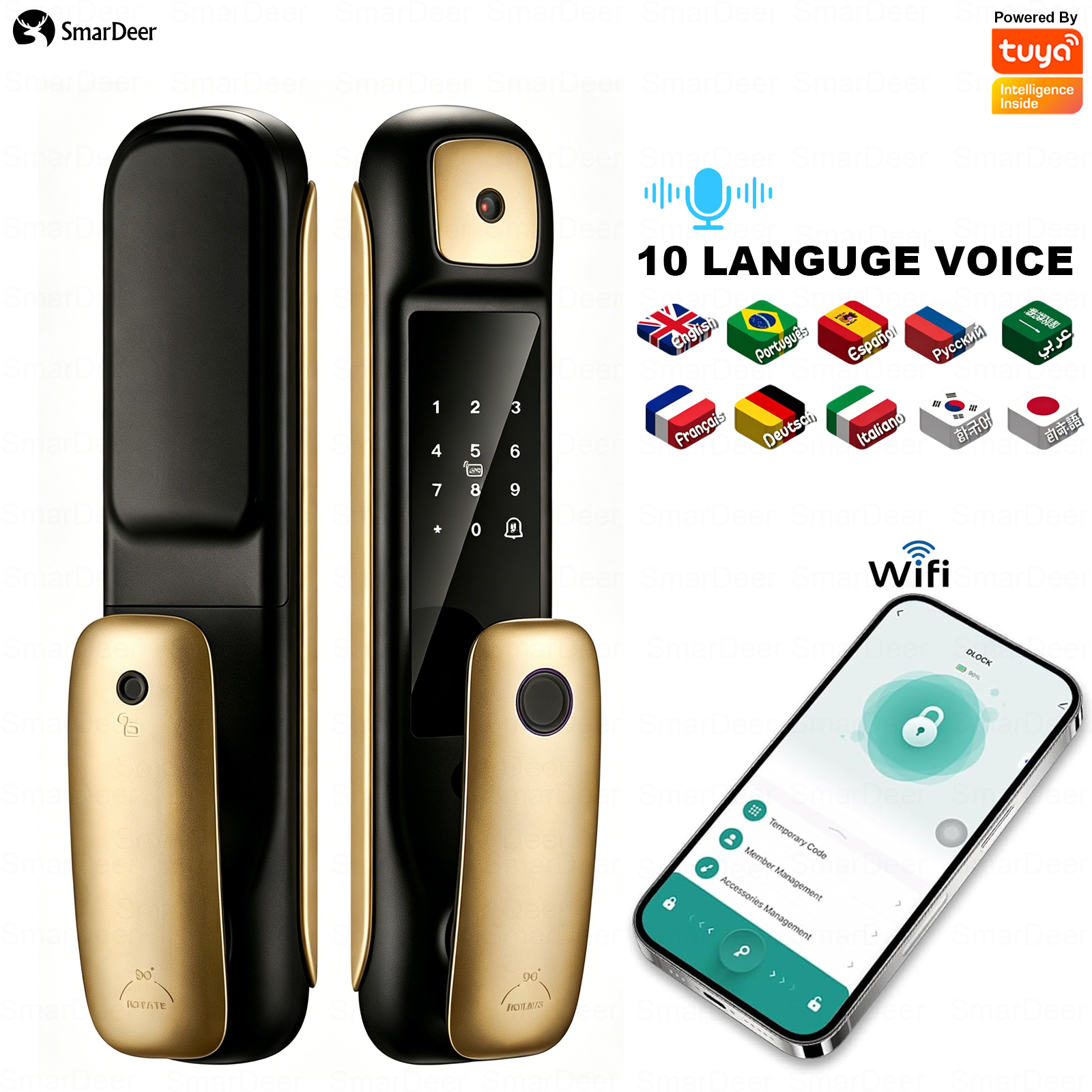 Letter Opener Brass - SmarDeer Smart Door Lock With Camera