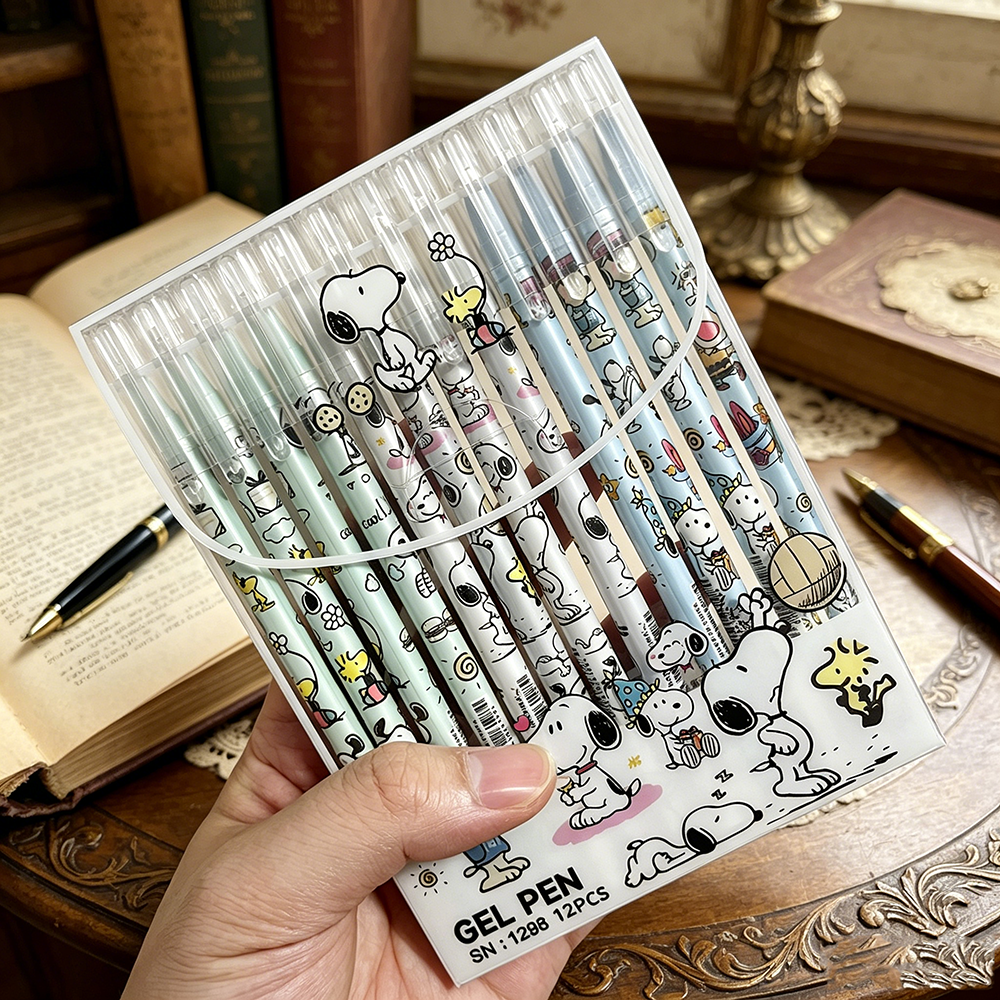 Correction Pen Fine - 12pcs Snoopy Premium Erasable Blue Neutral
