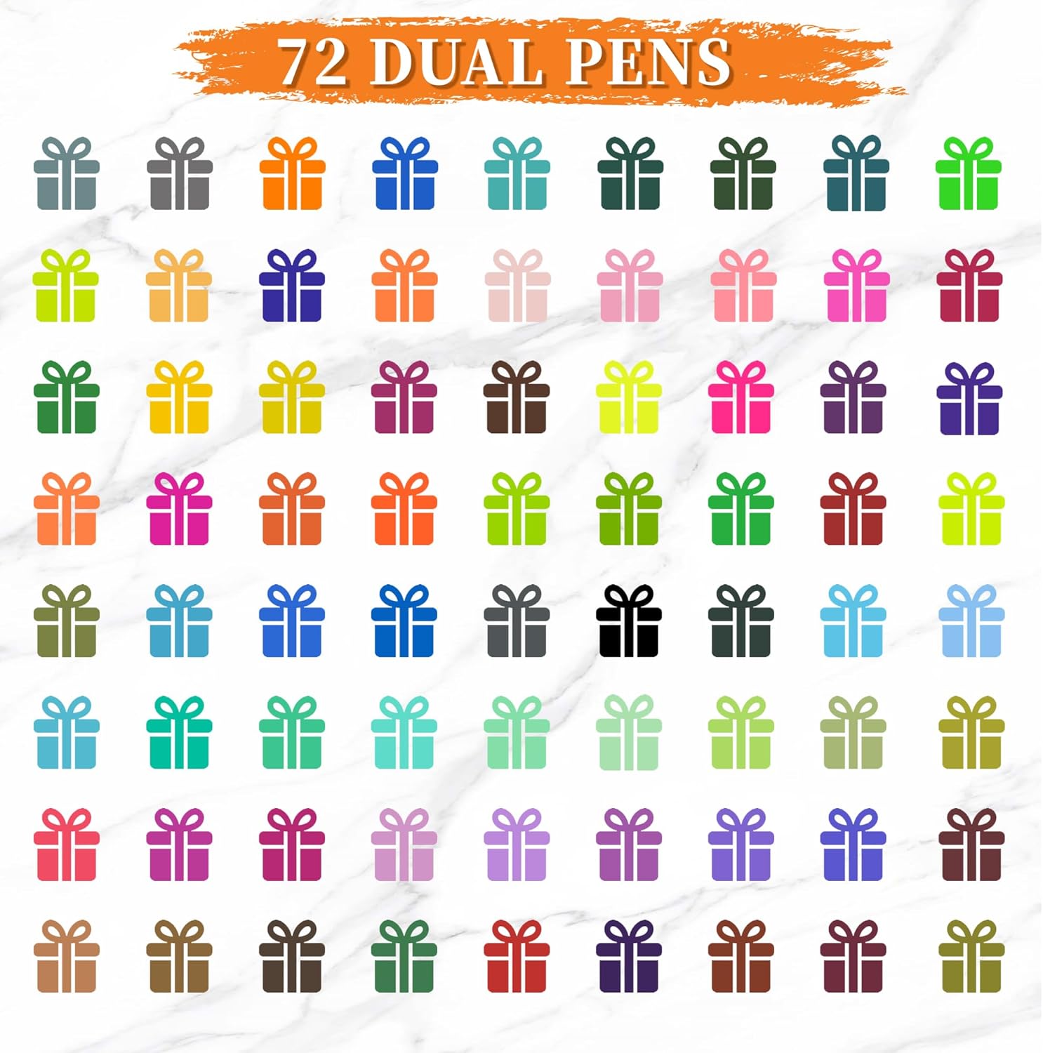 72 Color Dual Tip Brush Pens,  - Correction Pen Fine 리뷰 및 가격