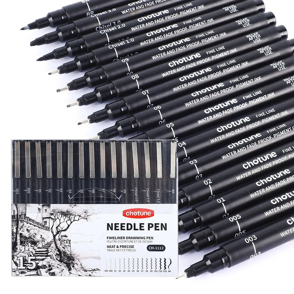 Black Micro Pens,15 Sizes,Wate - Correction Pen Fine 리뷰 및 가격