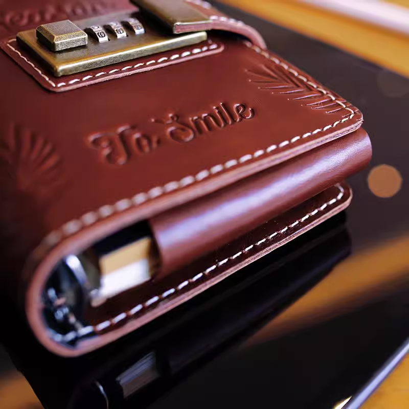 Handmade Genuine Leather Binde - Card Index Box 리뷰 및 가격
