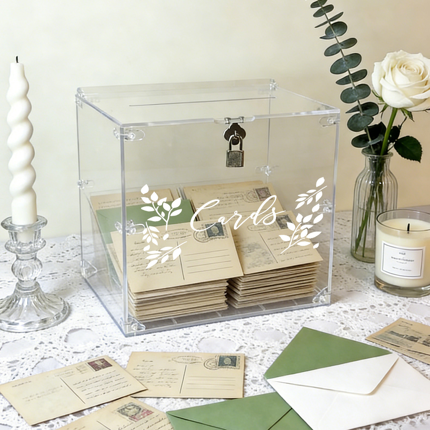 Acrylic Wedding Card Boxes wit - Card Index Box 리뷰 및 가격