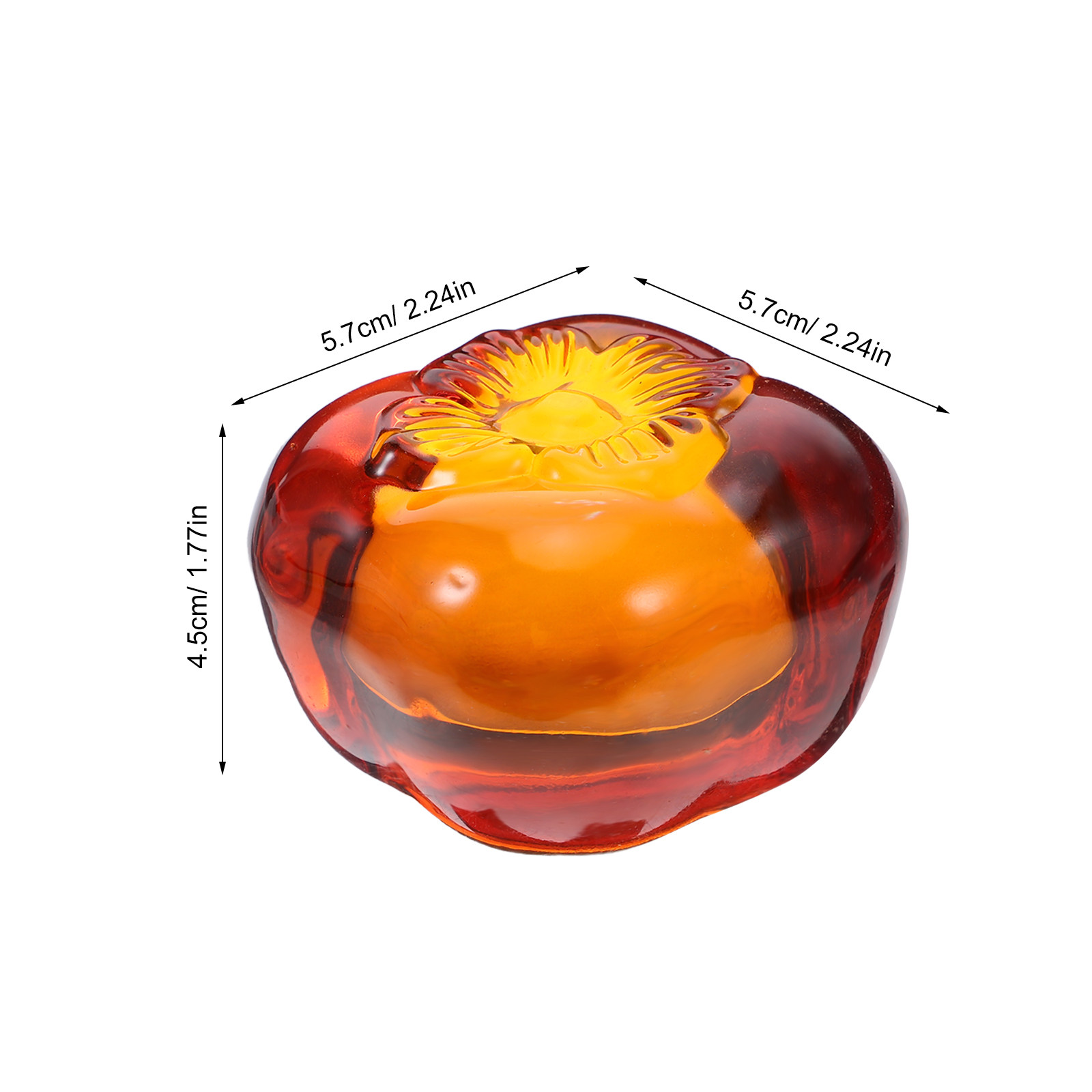 Heavy Glass Persimmon Paperwei - Book Weight Glass 리뷰 및 가격