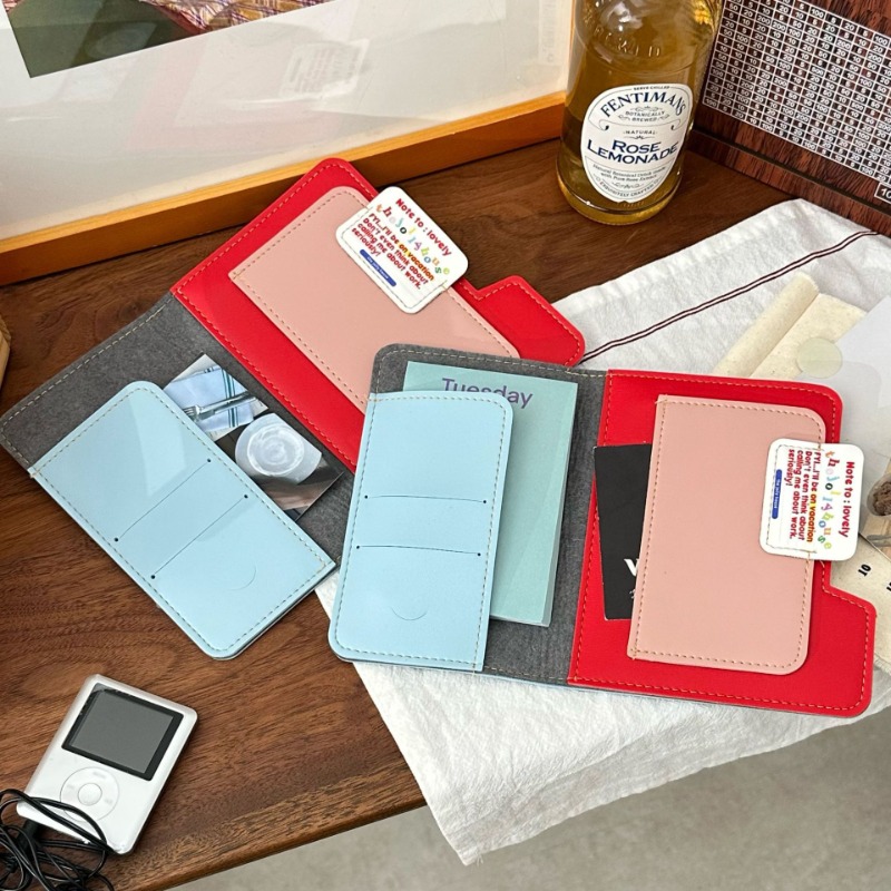 Ins Color Block Passport Holde - Index Card Holder 리뷰 및 가격