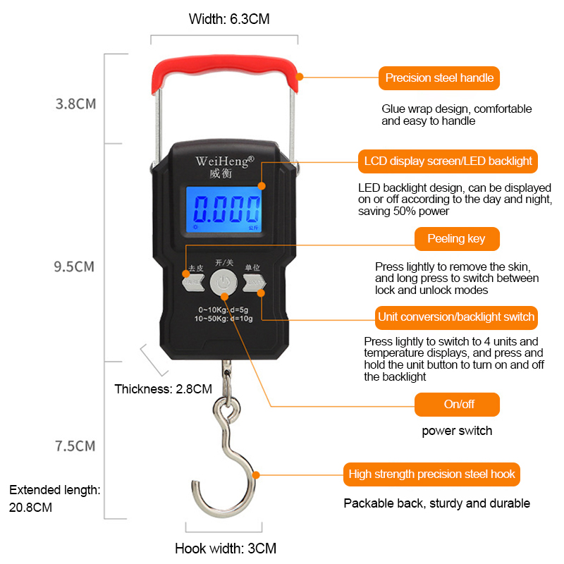 Portable Hanging Hook Scale 50 - Tape Dispenser Weighted 리뷰 및 가격