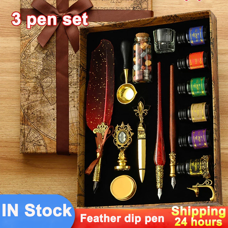 Classic Calligraphy Feather Pe - Wax Seal Stamp Set 리뷰 및 가격