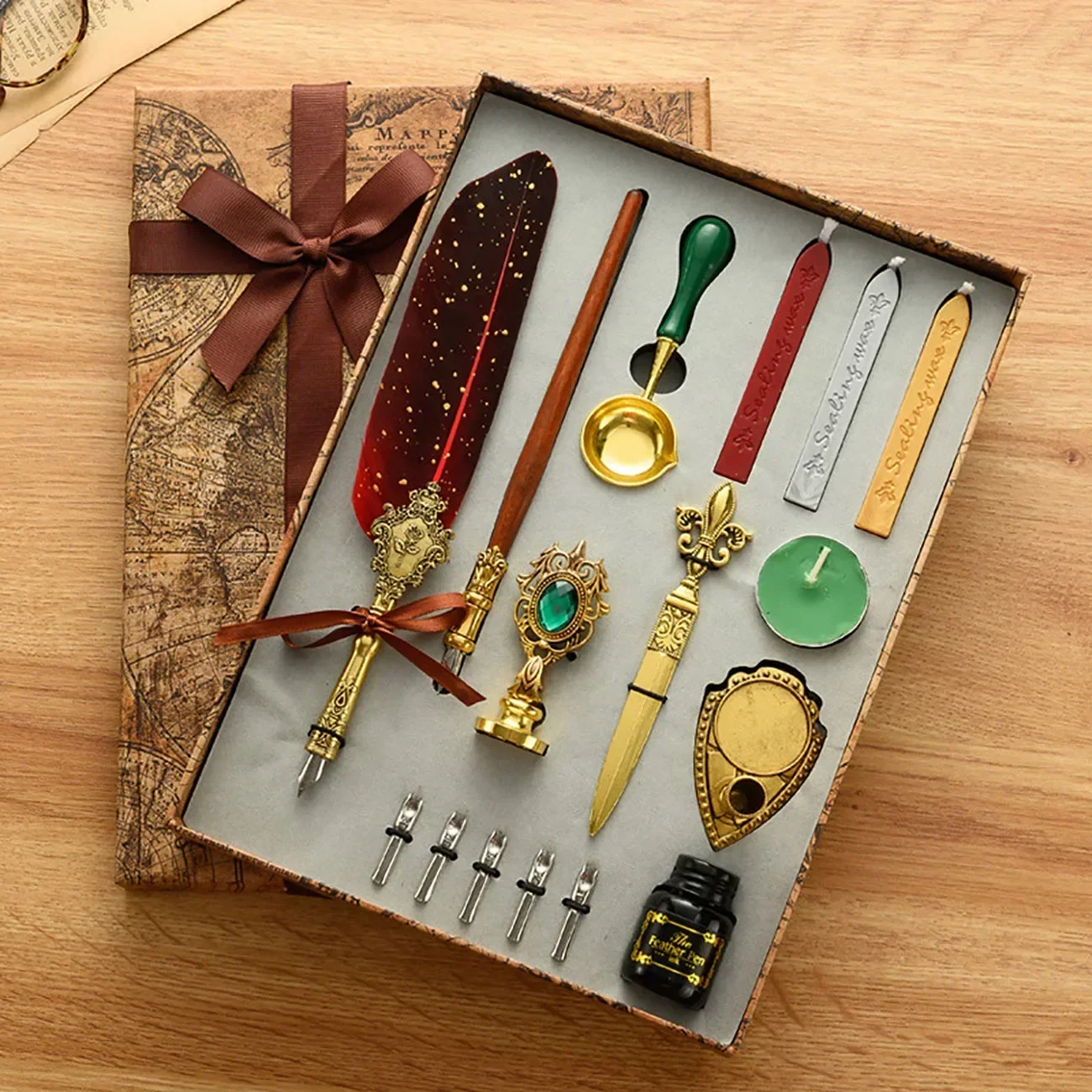 Classic Calligraphy Feather Pe - Wax Seal Stamp Set 리뷰 및 가격