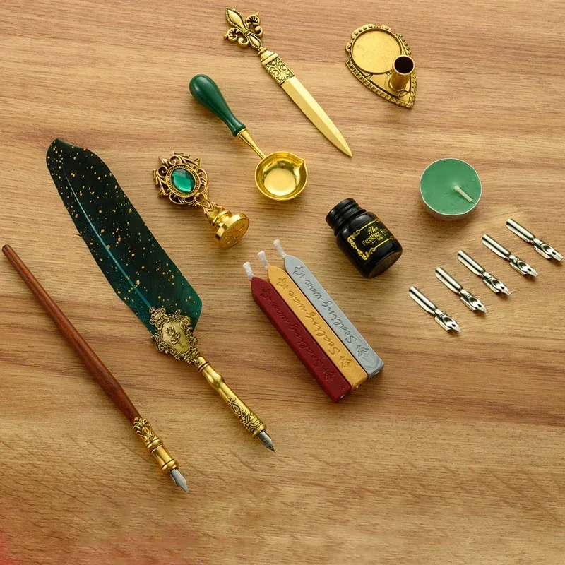 Classic Calligraphy Feather Pe - Wax Seal Stamp Set 리뷰 및 가격