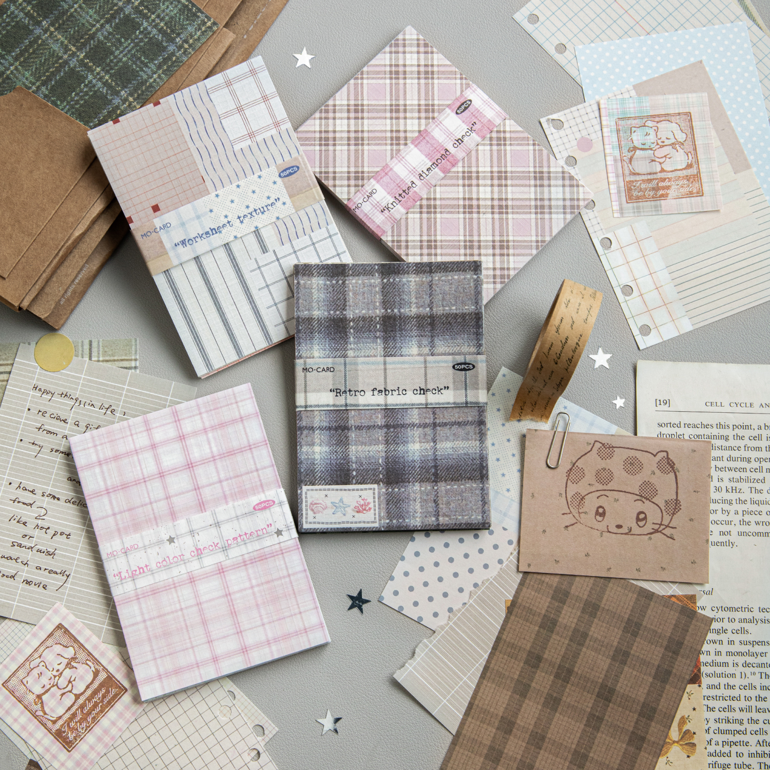 50pcs creative plaid Decor Scr - Ink Blotter Paper 리뷰 및 가격