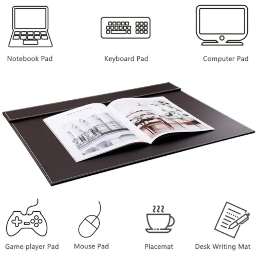Ultra-Smooth PU Leather Desk P - Leather Desk Pad 리뷰 및 가격