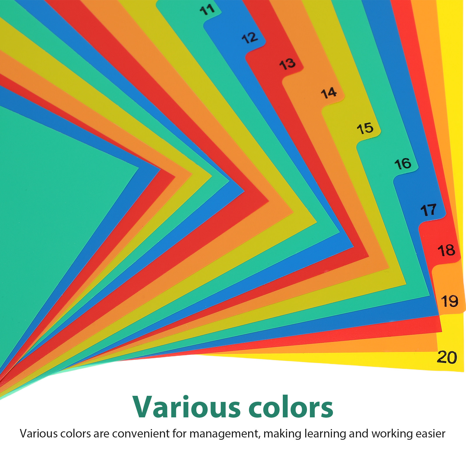 20 Pages A4 Colorful Plastic T - Tab Divider A4 리뷰 및 가격