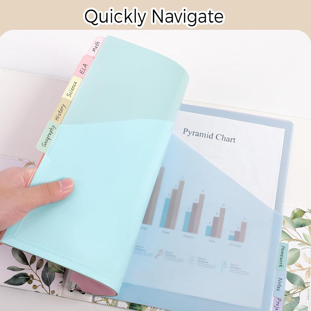 8 pcs A4 Pastel Binder Divider - Tab Divider A4 리뷰 및 가격
