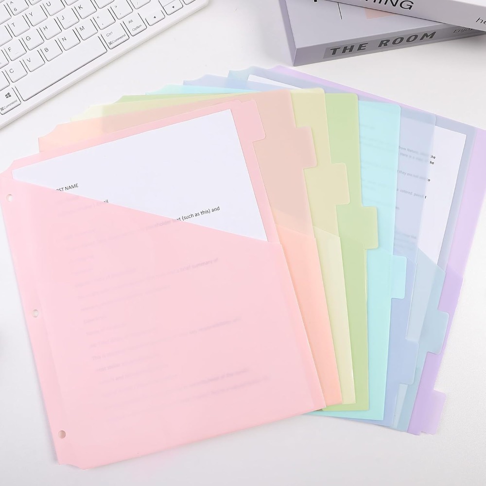 8 pcs A4 Pastel Binder Divider - Tab Divider A4 리뷰 및 가격