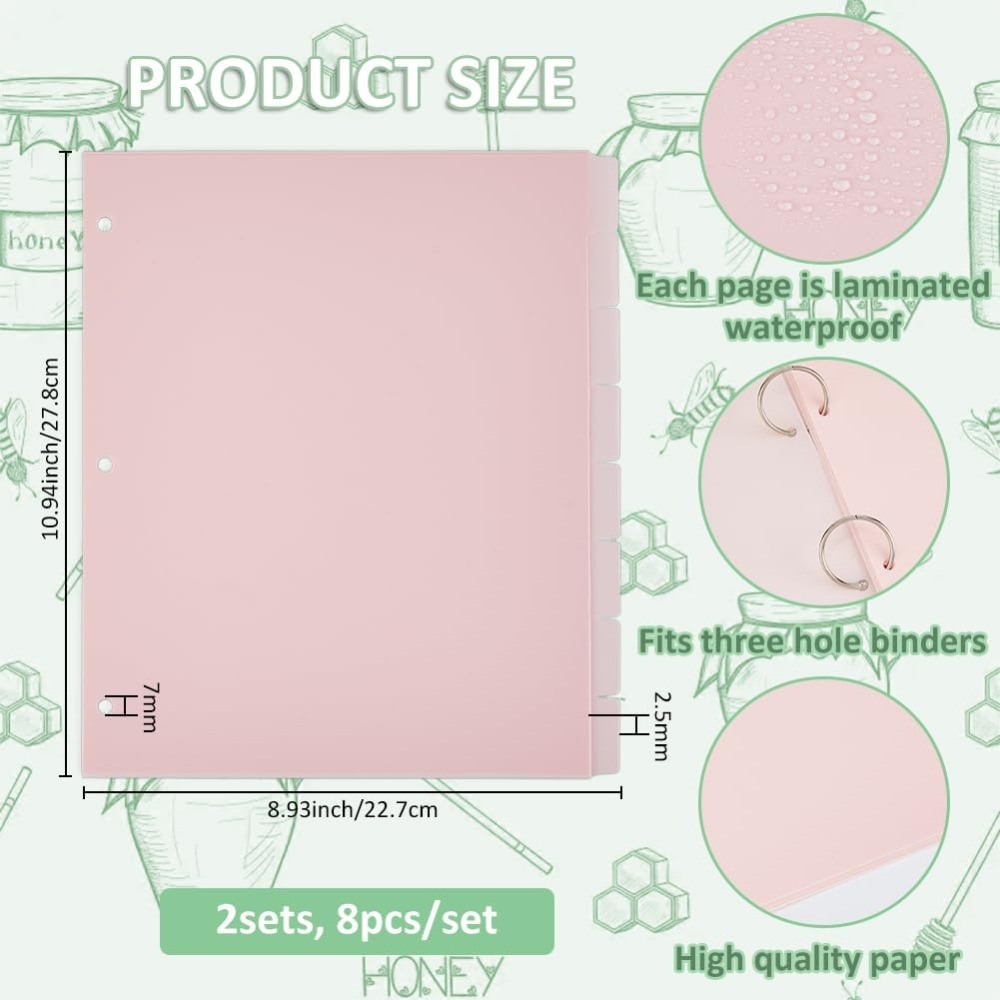 16 Sheets 3 Ring A4 Pink Binde - Tab Divider A4 리뷰 및 가격