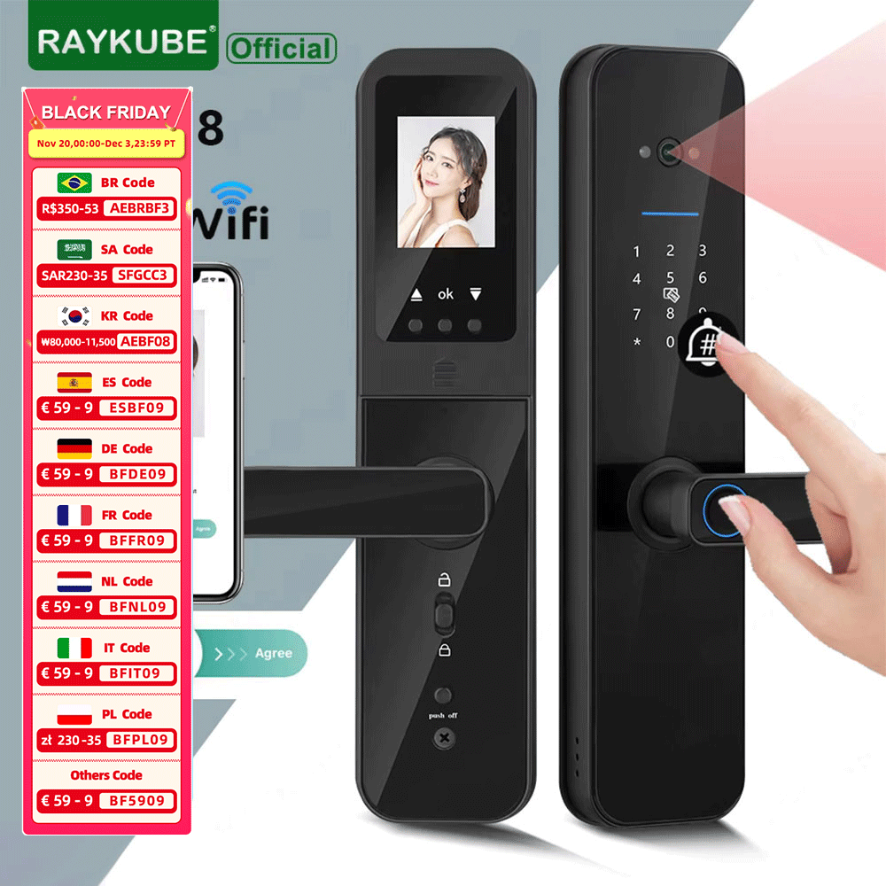 RAYKUBE F008 Tuya Wifi peephol - Letter Opener Brass 리뷰 및 가격