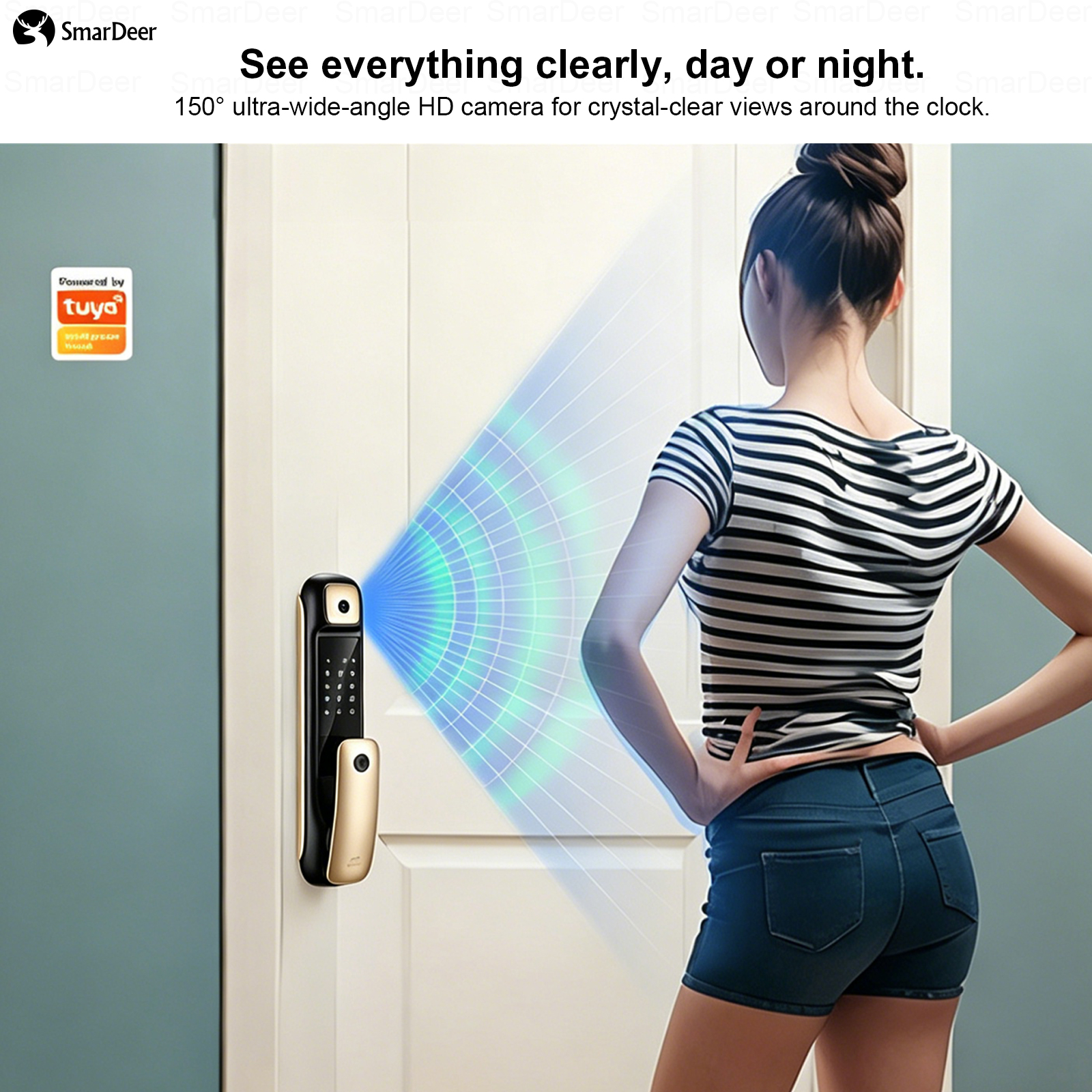 SmarDeer Smart Door Lock With  - Letter Opener Brass 리뷰 및 가격