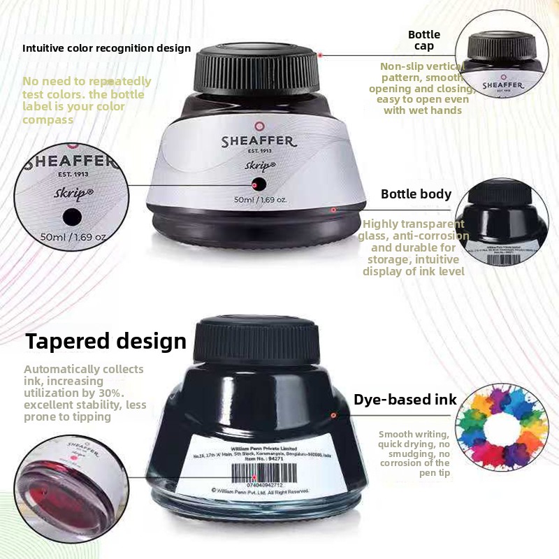 American SHEAFFER Color Dye In - Fountain Pen Bottled Ink 리뷰 및 가격