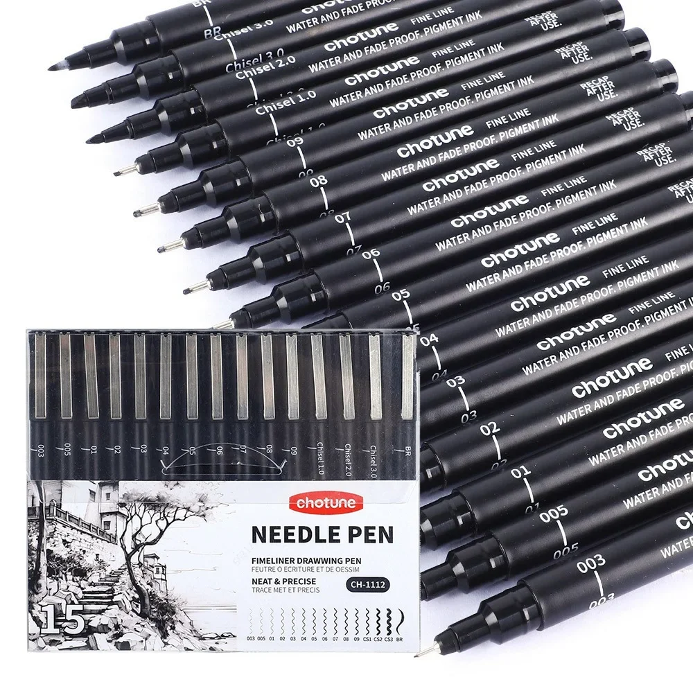 Black Micro Pens,15 Sizes,Wate - Correction Pen Fine 리뷰 및 가격