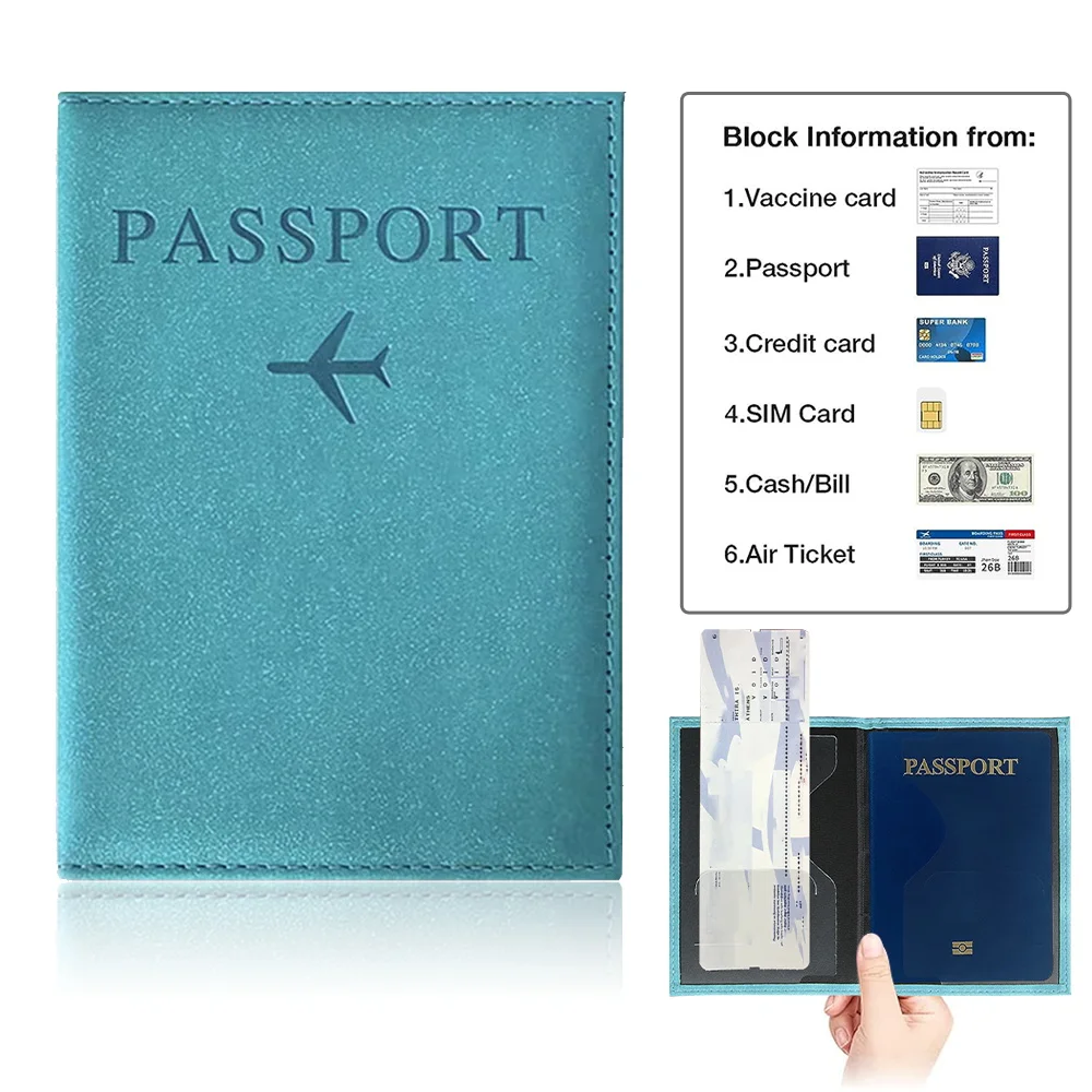 Passport Cover Blue Color Pu P - Index Card Holder 리뷰 및 가격