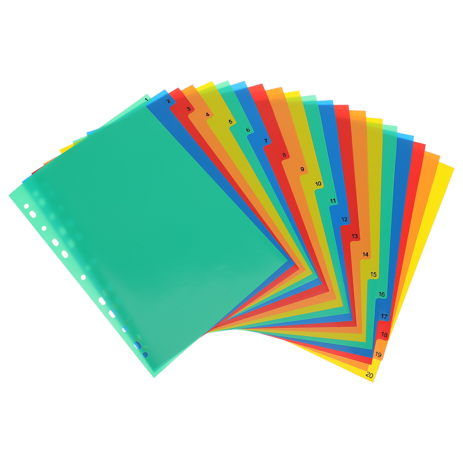 20 Pages A4 Colorful Plastic B - Tab Divider A4 리뷰 및 가격
