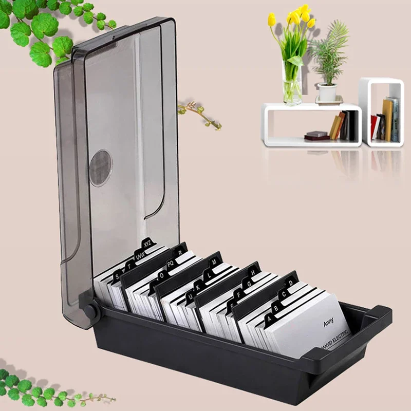 Business Card Holder, Plastic  - Card Index Box 리뷰 및 가격