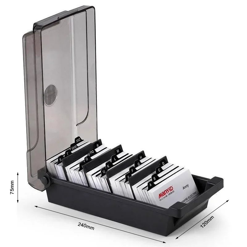 Business Card Holder, Plastic  - Card Index Box 리뷰 및 가격