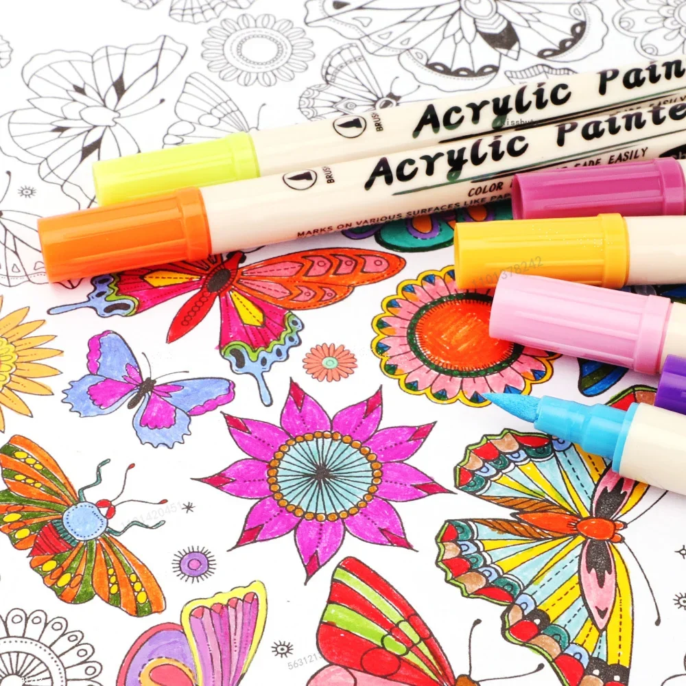 12-36 Colors Acrylic Paint Mar - Correction Pen Fine 리뷰 및 가격