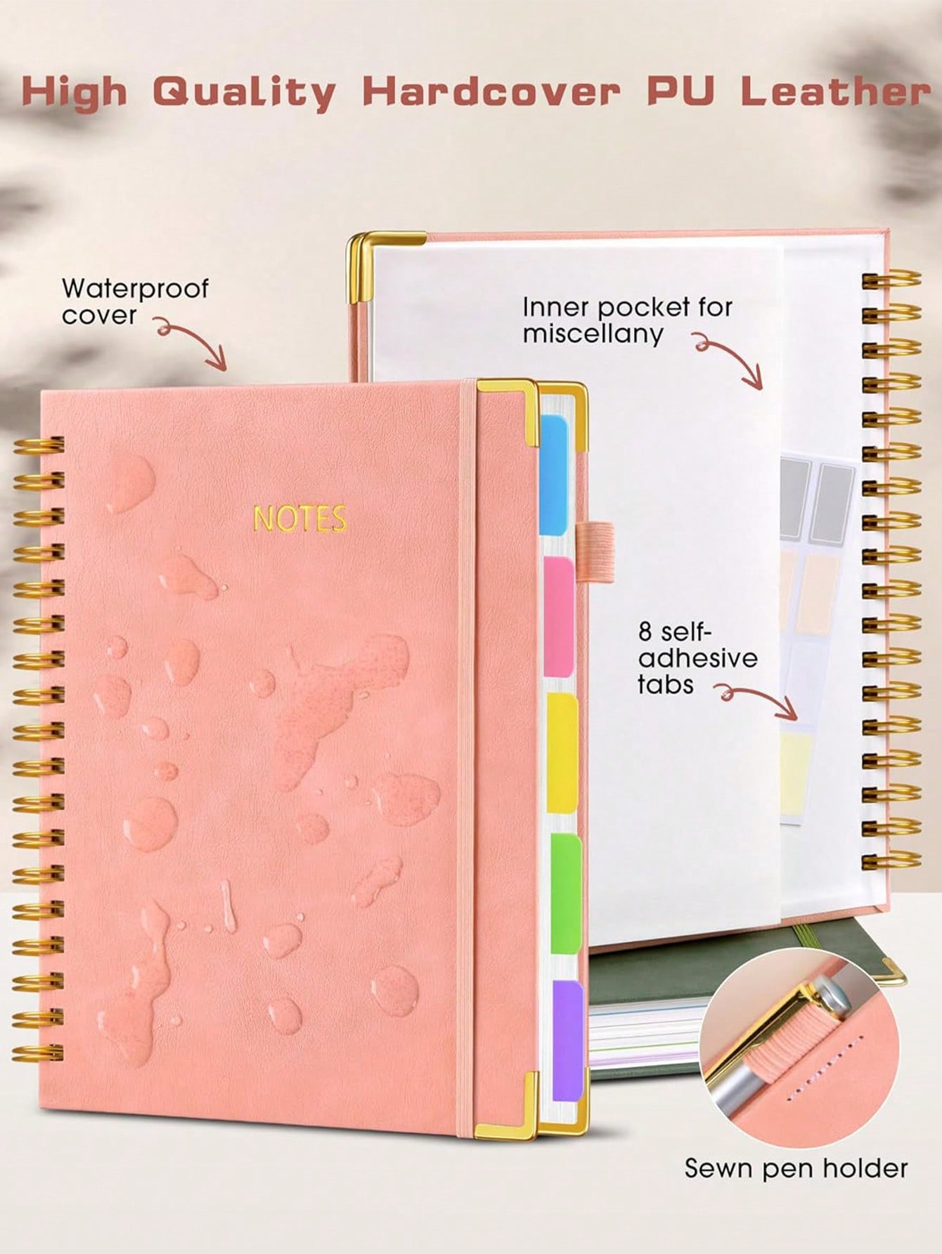1PC Hardcover Spiral Notebook  - Tab Divider A4 리뷰 및 가격