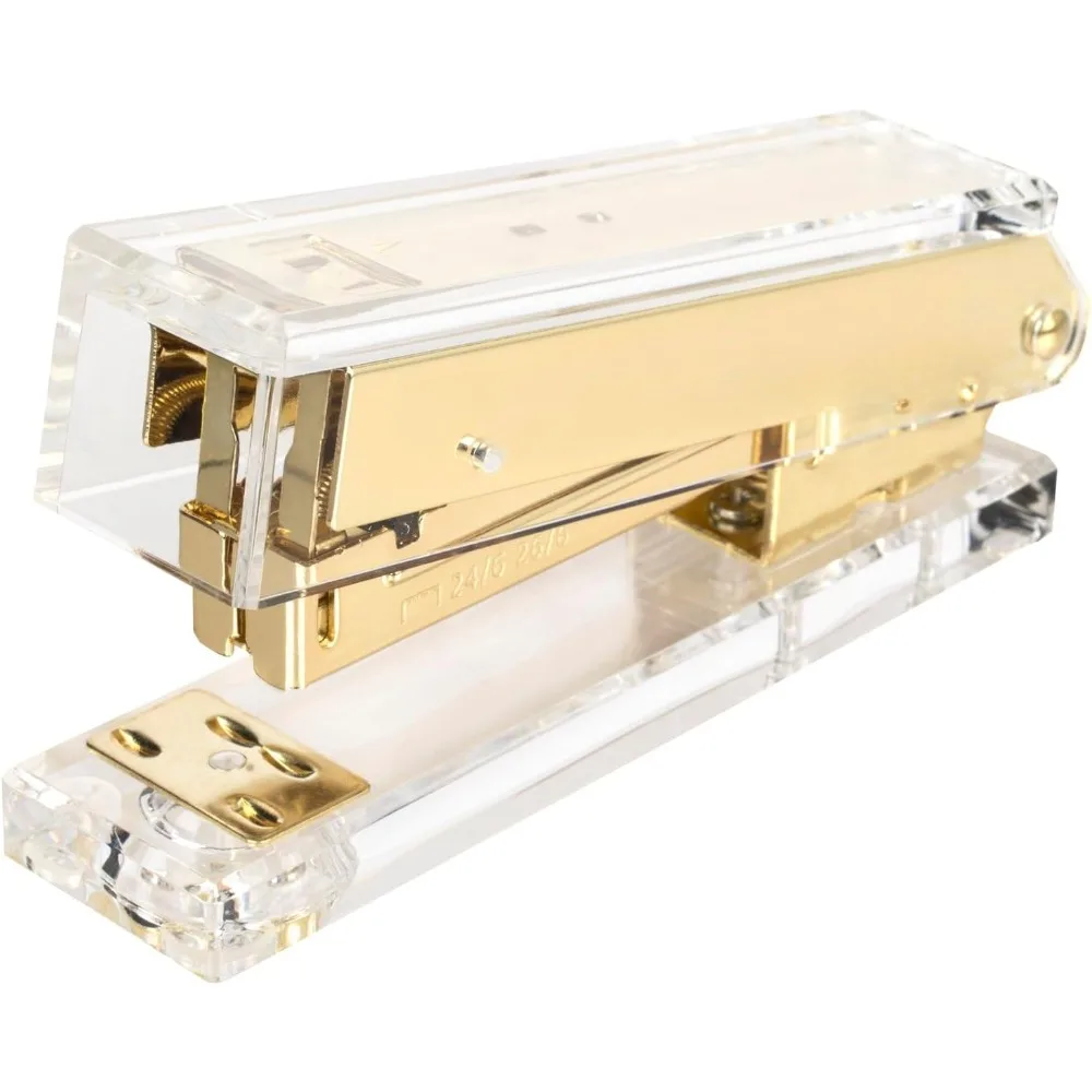 Compact Clear Acrylic Gold Sta - Stapler Half Strip 리뷰 및 가격