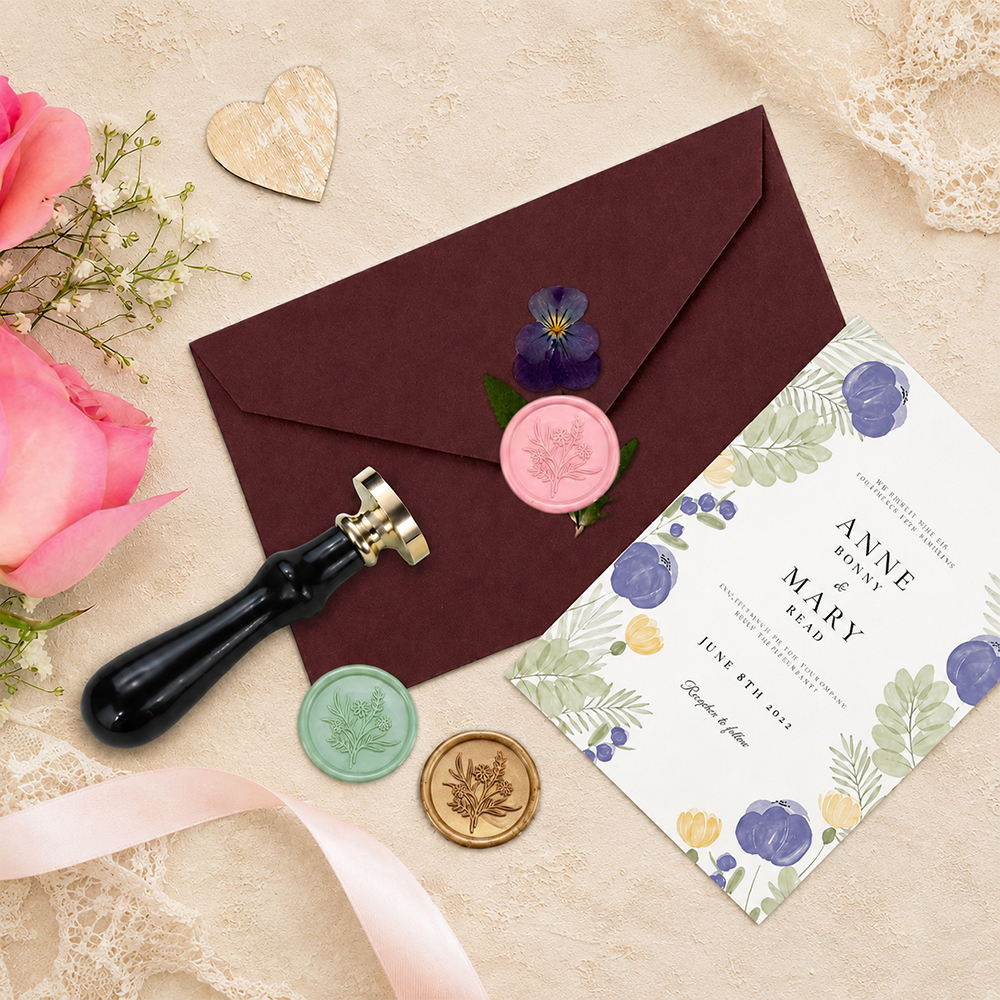 Wax Seal Stamp Set Flower Plan - Wax Seal Stamp Set 리뷰 및 가격